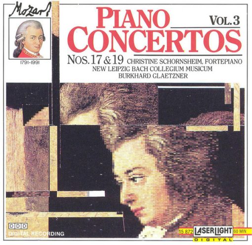 Wolfgang Amadeus Mozart, Christine Schornsheim, Neues Bachisches Collegium Musicum Leipzig, Burkhard Glaetzner - Piano Concertos Vol. 3 Nos. 17 & 19 (CD, Album) (Near Mint (NM or M-))