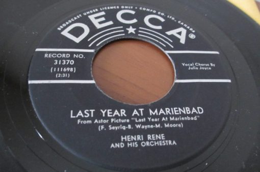 Henri René And His Orchestra - Last Year At Marienbad  (7", Single) (Very Good Plus (VG+))