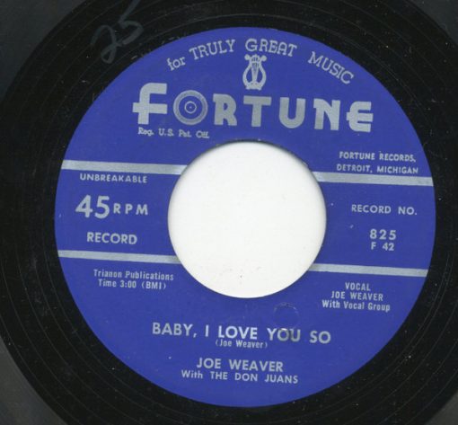 Joe Weaver With The Don Juans / Joe Weaver & His Blue Notes - Baby, I Love You So  / It Must Be Love (7") (Very Good Plus (VG+))