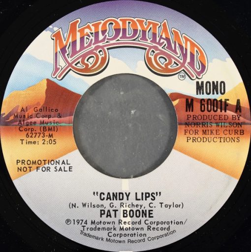 Pat Boone - Candy Lips (7", Single, Mono, Promo) (Very Good Plus (VG+))