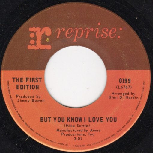 Kenny Rogers & The First Edition - But You Know I Love You (7") (Near Mint (NM or M-))