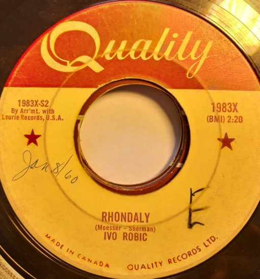 Ivo Robić - The Happy Muleteer / Rhondaly (7") (Very Good (VG))