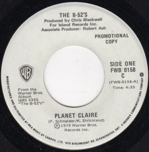 The B-52's - Planet Claire (7", Promo) (Near Mint (NM or M-))