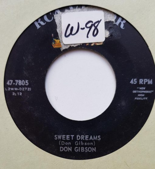 Don Gibson - Sweet Dreams / The Same Street (7", Single) (Near Mint (NM or M-))