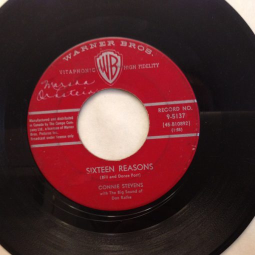 Connie Stevens - Sixteen Reasons (7") (Near Mint (NM or M-))