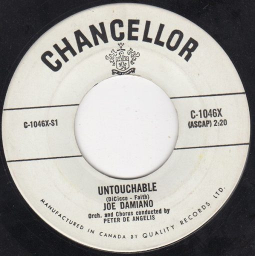 Joe Damiano - Untouchable (7") (Very Good Plus (VG+))