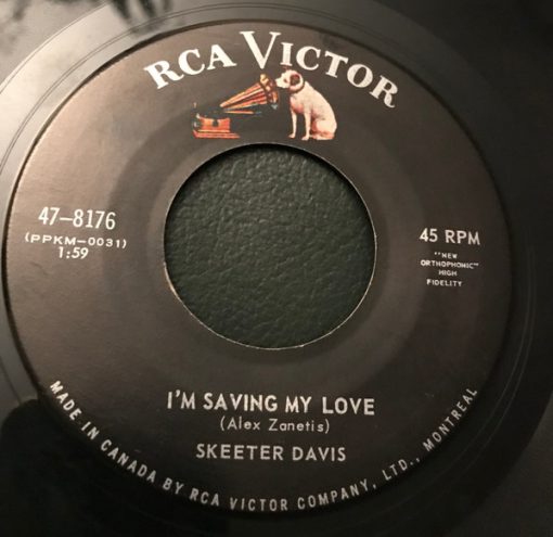 Skeeter Davis - I'm Saving My Love / Somebody Else On Your Mind (7") (Good Plus (G+))