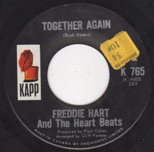 Freddie Hart And The Heartbeats - Waiting For A Train (7", Single) (Very Good (VG))