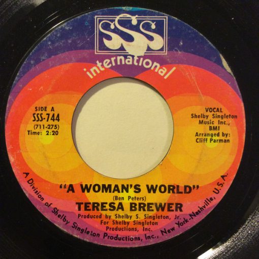 Teresa Brewer - A Woman's World / Ride-A-Roo (7") (Very Good Plus (VG+))