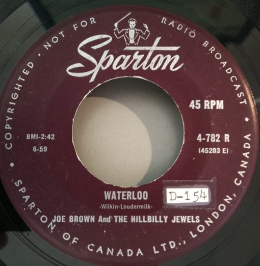 Joe Brown (11) And The Hillbilly Jewels - Waterloo / They Cut Down The Old Pine Tree (7") (Very Good (VG))