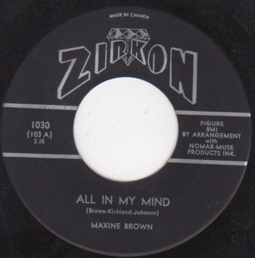 Maxine Brown - All In My Mind (7", Single) (Good Plus (G+))