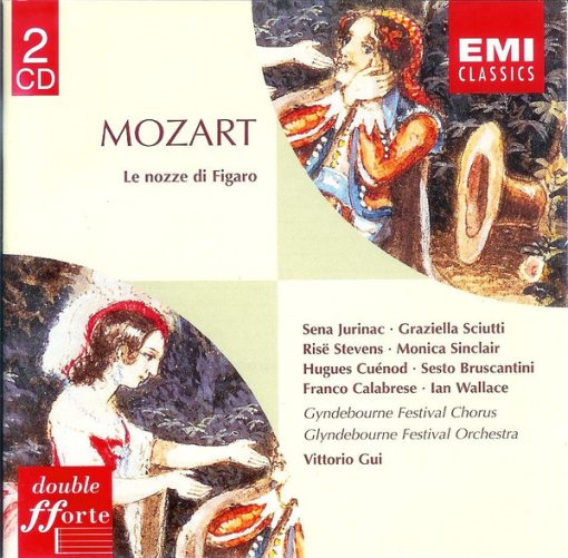 Wolfgang Amadeus Mozart – Sena Jurinac • Graziella Sciutti • Risë Stevens • Monica Sinclair • Hugues Cuénod • Sesto Bruscantini • Franco Calabrese • Ian Wallace (3) / Glyndebourne Festival Chorus, Glyndebourne Festival Orchestra / Vittorio Gui - Nozze Di Figaro  (The Marriage Of Figaro) (2xCD, Album, RE, RM, ART) (Near Mint (NM or M-))