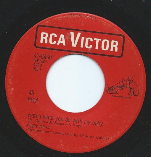 Peggy March - Watch What You Do With My Baby / Can't Stop Thinking About Him (7", Single) (Near Mint (NM or M-))