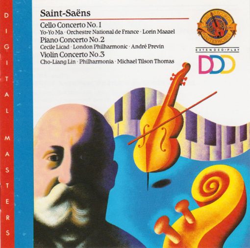 Camille Saint-Saëns - Yo-Yo Ma, Cecile Licad, Cho-Liang Lin - Cello Concerto No. 1 / Piano Concerto No. 2 / Violin Concerto No. 3 (CD, Comp) (Near Mint (NM or M-))