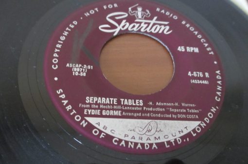 Eydie Gormé - Separate Tables (7", Single) (Very Good (VG))