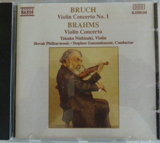 Johannes Brahms, Max Bruch ~ Takako Nishizaki, Slovak Philharmonic Orchestra, Stephen Gunzenhauser - Violin Concerto No. 1 / Violin Concerto (CD, Album, RE) (Near Mint (NM or M-))