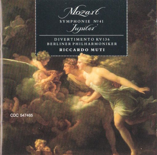 Wolfgang Amadeus Mozart, Berliner Philharmoniker, Riccardo Muti - Symphonie No. 41 'Jupiter'. Divertimento KV 136. (CD, Album, Club) (Very Good Plus (VG+))