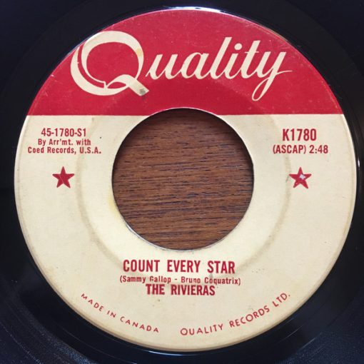 The Rivieras (2) - Count Every Star / True Love Is Hard To Find (7") (Very Good Plus (VG+))