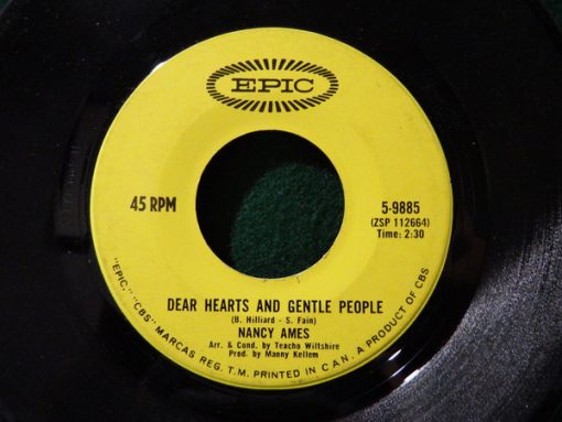 Nancy Ames - Friends And Lovers Forever / Dear Hearts And Gentle People (7", Single) (Near Mint (NM or M-))