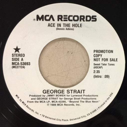 George Strait - Ace In The Hole (7", Promo) (Near Mint (NM or M-))