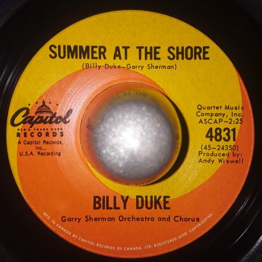 Billy Duke - Summer At The Shore (7", Single) (Very Good Plus (VG+))