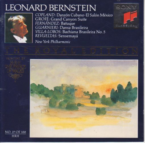 Leonard Bernstein, Aaron Copland, Ferde Grofé, Oscar Lorenzo Fernández, Mozart Camargo Guarnieri, Heitor Villa-Lobos, Silvestre Revueltas, New York Philharmonic - Danzón Cubano · El Salon Mexico / Grand Canyon Suite / Batuque / Dansa Brasileira / Bachiana Brasileira No. 5 / Sensemayá (CD, Album, Comp) (Near Mint (NM or M-))