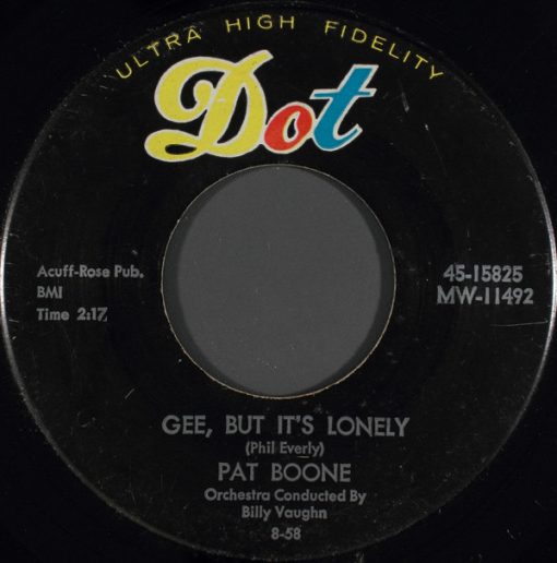 Pat Boone - Gee, But It's Lonely / For My Good Fortune (7", Single) (Near Mint (NM or M-))