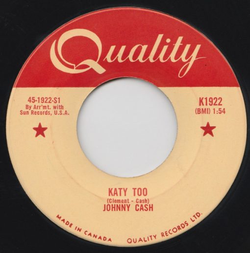 Johnny Cash - Katy Too / I Forgot To Remember To Forget (7", Single) (Near Mint (NM or M-))