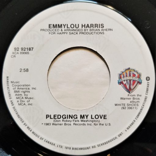 Emmylou Harris - Pledging My Love / Baby, Better Start Turnin' 'Em Down (7", Single) (Near Mint (NM or M-))