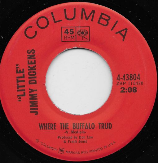 Little Jimmy Dickens - Where The Buffalo Trud (7") (Very Good (VG))