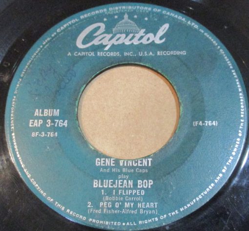 Gene Vincent & His Blue Caps - Bluejean Bop (7", EP) (Near Mint (NM or M-))