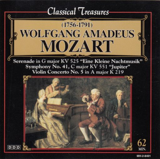 Wolfgang Amadeus Mozart - Camerata Labacensis, London Philharmonic Orchestra (2), Capella Istropolitana - Serenade In G Major KV 525 "Eine Kleine Nachtmusik" / Symphony No. 41, C Major KV 551 "Jupiter" / Violin Concerto No. 5 In A Major K 219  (CD, Comp) (Near Mint (NM or M-))