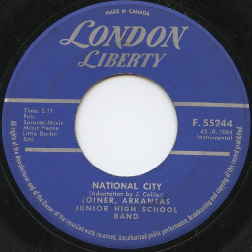 Joiner, Arkansas Junior High School Band - National City (7", Single) (Near Mint (NM or M-))