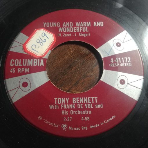 Tony Bennett - Young And Warm And Wonderful (7") (Very Good Plus (VG+))