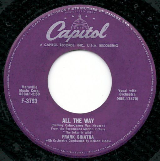 Frank Sinatra - All The Way (7") (Near Mint (NM or M-))