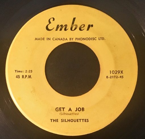 The Silhouettes - Get A Job / I Am Lonely (7", Single) (Near Mint (NM or M-))