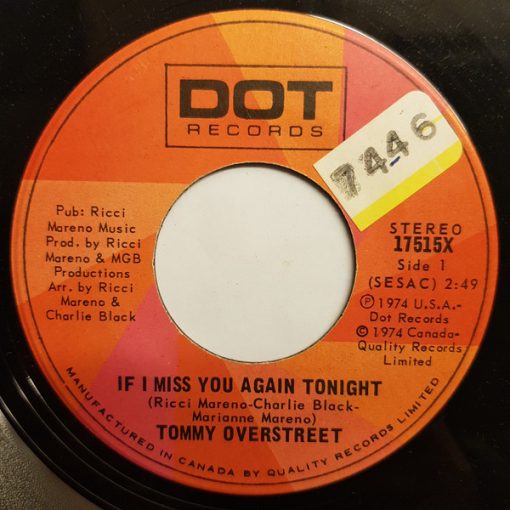 Tommy Overstreet - I'm Not Ready Yet / If I Miss You Again Tonight (7", Single) (Near Mint (NM or M-))