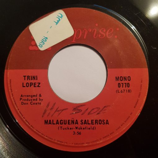 Trini Lopez - Malagueña Salerosa (7", Single, Mono) (Very Good Plus (VG+))