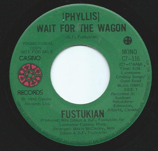 Fustukian - (Phyllis) Wait For The Wagon (7", Mono, Promo) (Near Mint (NM or M-))