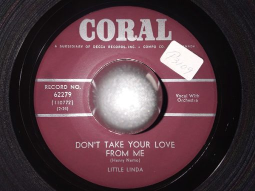 Little Linda - Hey Little Lover ! / Don't Take Your Love From Me (7", Single) (Very Good Plus (VG+))