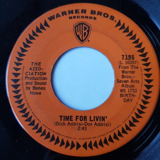 The Association (2) - Time For Livin' (7", Single) (Near Mint (NM or M-))