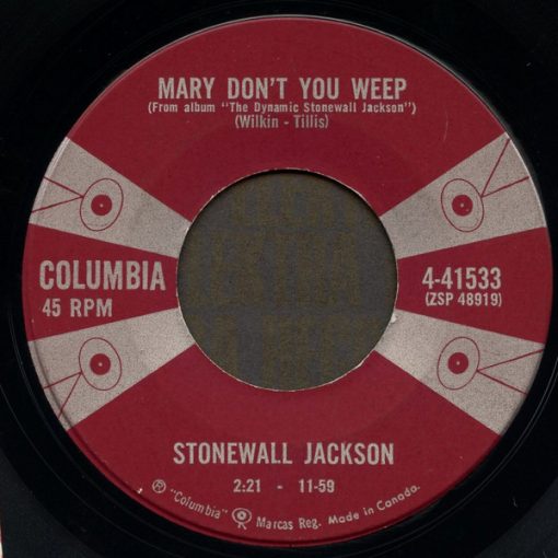 Stonewall Jackson - Mary Don't You Weep (7", Single) (Near Mint (NM or M-))