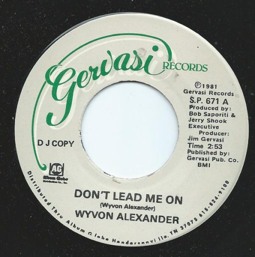 Wyvon Alexander - Don't Lead Me ON (7", Promo) (Very Good Plus (VG+))