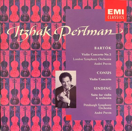 Itzhak Perlman • Béla Bartók • Julius Conus • Christian Sinding • London Symphony Orchestra, Pittsburgh Symphony Orchestra • André Previn - Violin Concerto No. 2 / Violin Concerto / Suite For Violin & Orchestra (CD, Comp) (Near Mint (NM or M-))