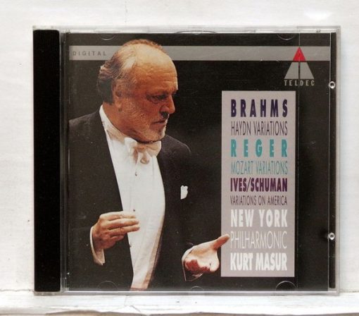 Johannes Brahms, Max Reger, Charles Ives / William Schuman, New York Philharmonic, Kurt Masur - Brahms Haydn Variations / Reger Mozart Variations / Ives/Schuman Variations Of America (CD) (Near Mint (NM or M-))