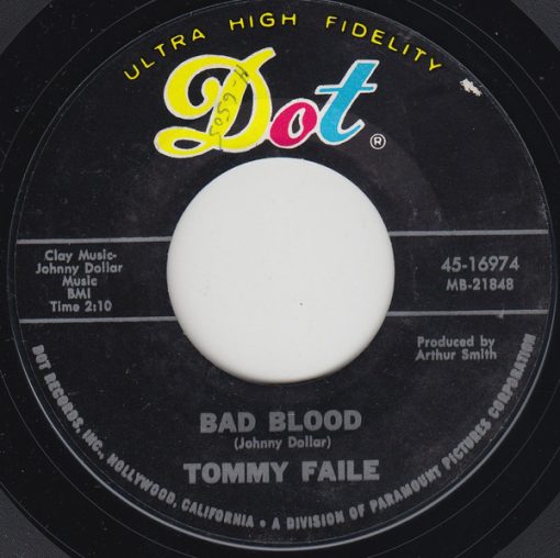 Tommy Faile - Bad Blood (7") (Very Good Plus (VG+))