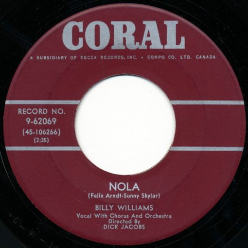 Billy Williams (5) - Nola / Tied To The Strings Of Your Heart (7", Single) (Near Mint (NM or M-))