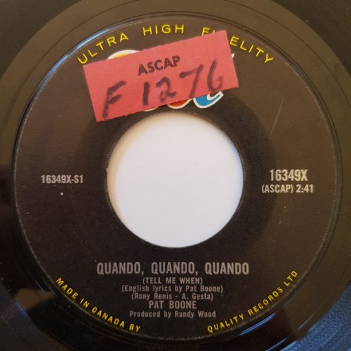 Pat Boone - Quando Quando Quando (7", Single) (Near Mint (NM or M-))