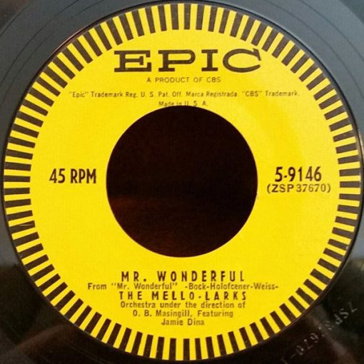 The Mello-Larks - Mr. Wonderful / Leroy! (7", Single) (Very Good (VG))