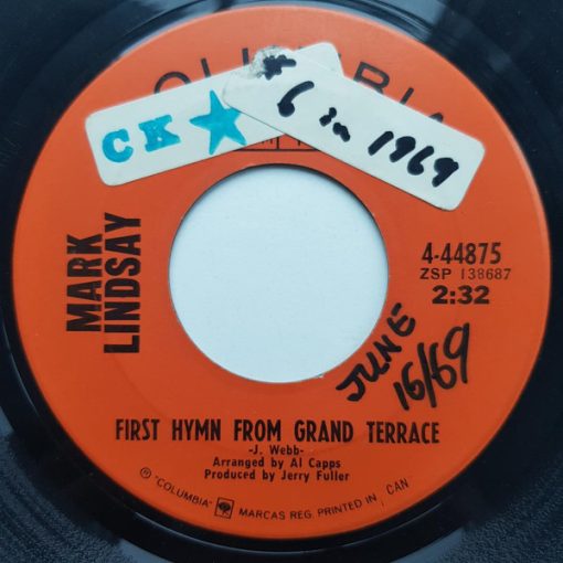 Mark Lindsay - First Hymn From Grand Terrace (7", Single) (Very Good Plus (VG+))